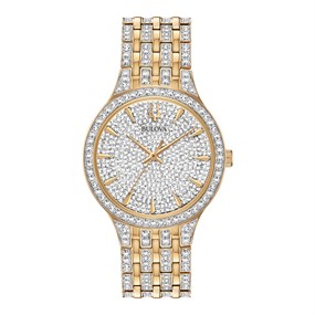 Bulova 98A229 Phantom Crystal Two Tone Bracelet Watch - W09282