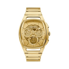 Bulova Curv 97A160 Gold Plated Bracelet Watch - W09305