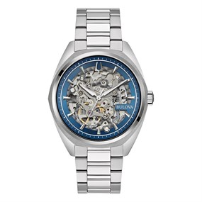 Bulova 96A292 Surveyor Automatic Skeleton Bracelet Watch - W09312
