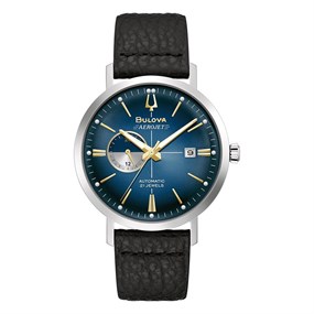 Bulova 96B374 Aerojet Automatic Black Strap Watch - W09362