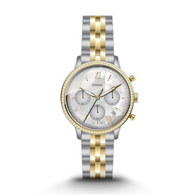 Fossil ES5216 Neutra Two Tone Chronograph Bracelet Watch - W10302