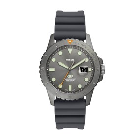 Fossil FS5994 Blue Grey Silicon Strap Watch - W10322