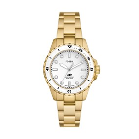 Fossil ES5350 Blue Gold Plated Bracelet Watch - W10352