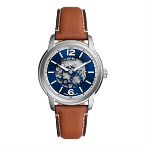 Fossil ME3263 Heritage Automatic Tan Leather Strap Watch - W10365
