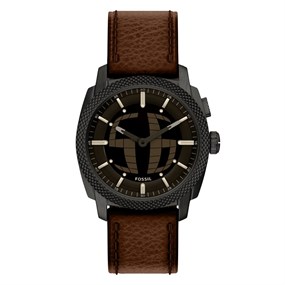 Fossil FS6165 Machine Big Tic Brown Leather Strap Watch - W10482