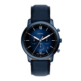 Fossil FS6168 Neutra Chronograph Blue Leather Strap Watch - W10491