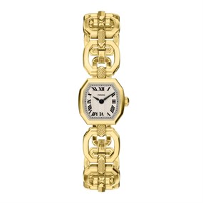 Fossil ES5483 Harlow Mini Gold Tone Chain Bracelet Watch - W10497