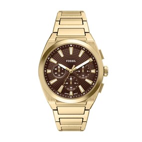 Fossil FS6184 Everett Chronograph Gold Tone Bracelet Watch - W10504