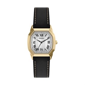 Fossil FS6215 Harlow Black Leather Strap Watch - W10505