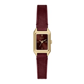 Fossil ES5530 Raquel Burgundy Leather Strap Watch - W10545