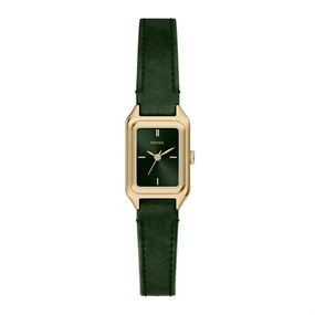 Fossil ES5531 Raquel Green Leather Strap Watch - W10546
