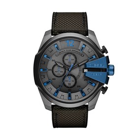 Diesel DZ4500 Mega Chief Chronograph Black Strap Watch - W11217