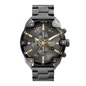 Diesel DZ4669 Spiked Gunmetal IP Bracelet Watch - W11310