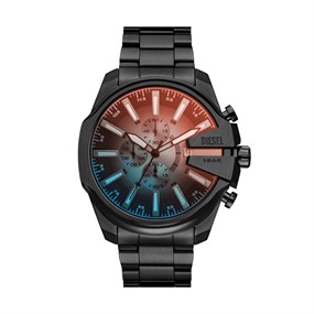 Diesel DZ4689 Mega Chief Slim Chronograph Black IP Bracelet Watch - W11339