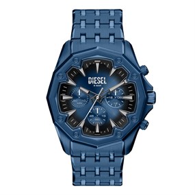 Diesel DZ4705 Stinger Chronograph Blue IP Bracelet Watch - W11370