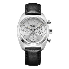 Rotary GS05485/59 Avenger Sport Chronograph Black Leather Strap Watch - W13193