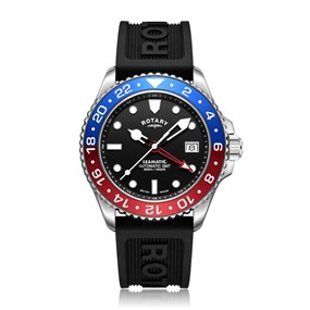 Rotary GS04378/95 Seamatic GMT Automatic Strap Diver's Watch - W13271