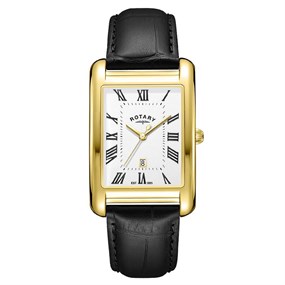 Rotary GS05753/01 Dress Black Leather Strap Watch - W13274