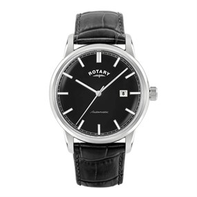 Rotary RGS10001/04 Heritage Automatic Black Leather Strap Watch - W13284
