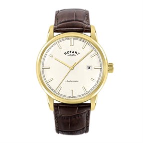 Rotary RGS10004/31 Heritage Automatic Brown Leather Strap Watch - W13285