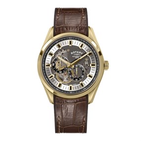 Rotary RGS10006/01 Seamatic Eclipse Automatic Brown Leather Strap Watch - W13305