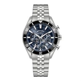Rotary RGB10013/05 Apex100 Chronograph Stainless Steel Blue Dial Bracelet Watch - W13307
