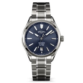 Rotary RGB10033/05 Seamatic 100 Automatic Stainless Steel Blue Dial Bracelet Watch - W13312