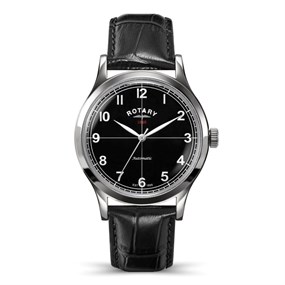 Rotary RGS10081/04 1895 Automatic Black Leather Strap Watch - W13329