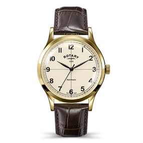 Rotary RGS10082/03 1895 Automatic Brown Leather Strap Watch - W13330