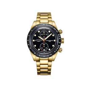 Rotary GB00302/04 Gold Plated Chronograph Bracelet Watch - W1372