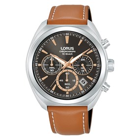 Lorus RT387KX9 Chronograph Tan Leather Strap Watch - W16346