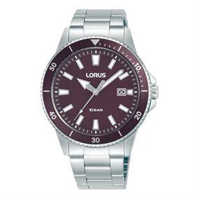 Lorus RH905SX9 Burgundy Dial Bracelet Watch - W16351