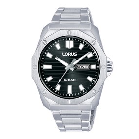 Lorus RJ689AX9 Sport Black Dial Bracelet Watch - W16378