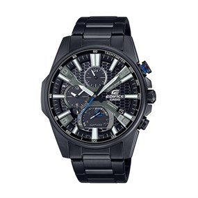 Casio Edifice EQB-1200DC-1AER Solar Black IP Chronograph Bracelet Watch - W17300