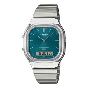 Casio Vintage AQ-240E-3AEF Teal Dial Bracelet Watch - W17561