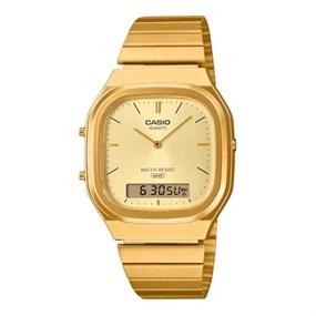 Casio Vintage AQ-240EG-9AEF Gold Tone Bracelet Watch - W17563