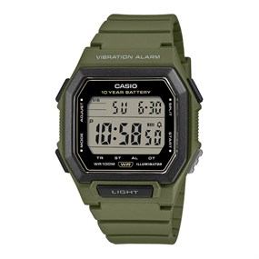 Casio W-738H-3AVEF Digital Green Resin Strap Watch - W17639