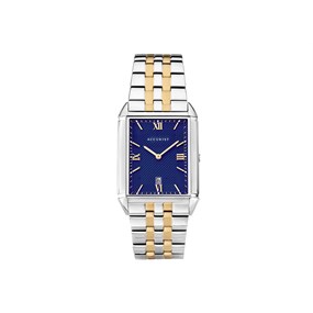 Accurist 7414 Two Tone Blue Dial Bracelet Watch - W19143