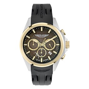 Aston Martin MTRH2S605 Thrill Solar Chronograph Black Strap Watch - W20100