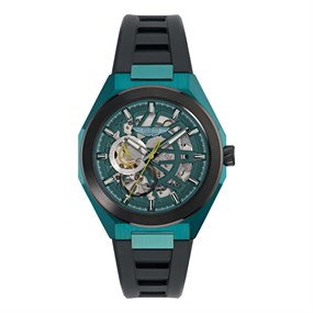 Aston Martin MTRI3F601 Thrill Automatic Black Strap Watch - W20105