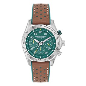 Aston Martin MTRS1F501 Thrill Chronograph Stainless Steel Green Dial Leather/Silicone Strap Watch - W2069