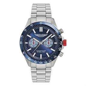 Aston Martin MTIS1F503 Icon Chronograph Blue Dial Stainless Steel Bracelet Watch - W2077