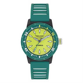 Aston Martin MTFK1F501 Aramco Formula 1 Green Silicone Strap Watch - W2082