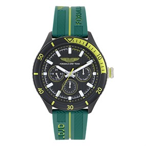 Aston Martin MTFP1F501 Aramco Formula 1 Green Silicone Strap Watch - W2086