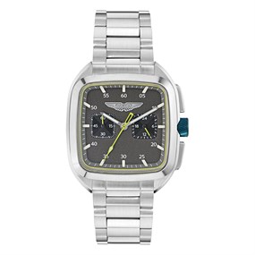 Aston Martin MTIU1S601 Icon Stainless Steel Square Case Grey Dial Bracelet Watch - W2095