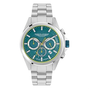 Aston Martin MTRH2S602 Thrill Solar Chronograph Stainless Steel Green Dial Bracelet Watch - W2098