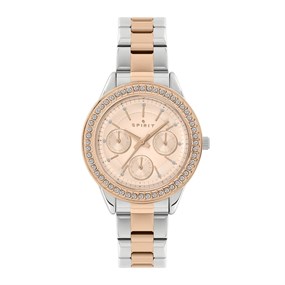 Spirit SP4019 Two Tone Stone Set Bracelet Watch - W27165