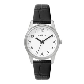 Spirit SP2015 Black Leather Strap Watch - W27223