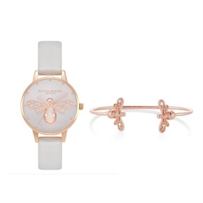 Olivia Burton OBGSET166 Sparkle Bee Watch And Bangle Set - W28156
