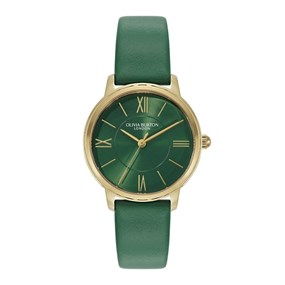 Olivia Burton 24000352 Westbourne Green Leather Strap Watch - W28202